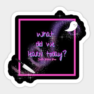 What Did We Learn (pink) Sticker